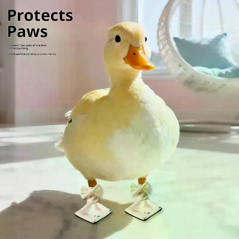 1Pair Pet Duck Goose Shoes Pet Cole Foot Poultry Boots Pet Duck Boots With Protective Soles Protective Shoe Set Pet Products