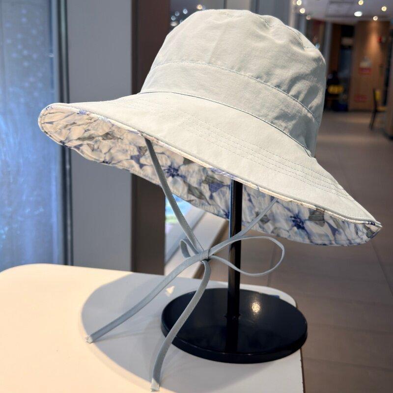 Fashion Print Doublesided Fisherman Hat With Wide Brim For Summer Travel