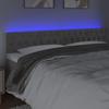 VidaXL LED Headboard Bedroom Furniture Double Bed Accessory Head of Bed Frame Interior Light Grey 3122014