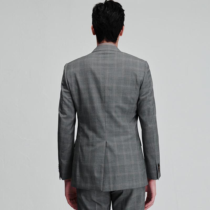 Men's Plaid Wool Business Suit Jacket