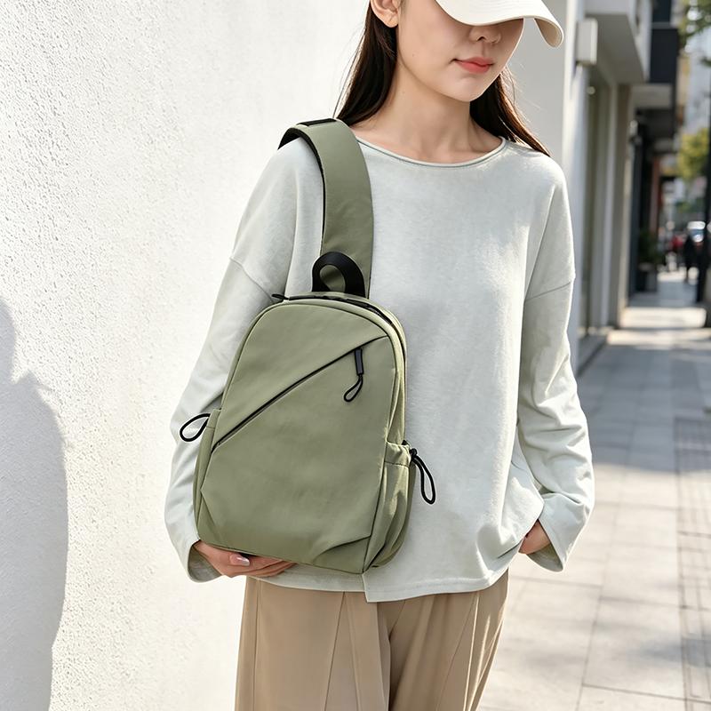 Outdoor Shoulder Bag Water-repellent Crossbody Bag Large Capacity Sports Chest Bag