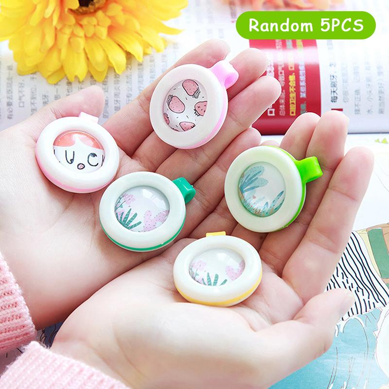 

5/10 шт. уличный/домашний натуральный клипса-репеллент от комаров и насекомых с эфирными маслами, мультяшная пряжка от комаров, репеллент для младенцев и детей 5pcs