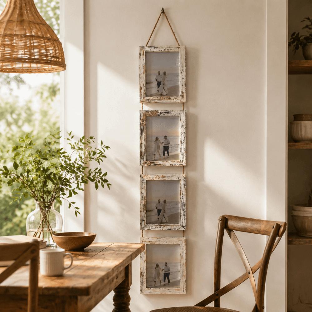 Linked Photo Holder Wall Art Picture Frame 6-Inch Vertical Photo Wall Bedroom
