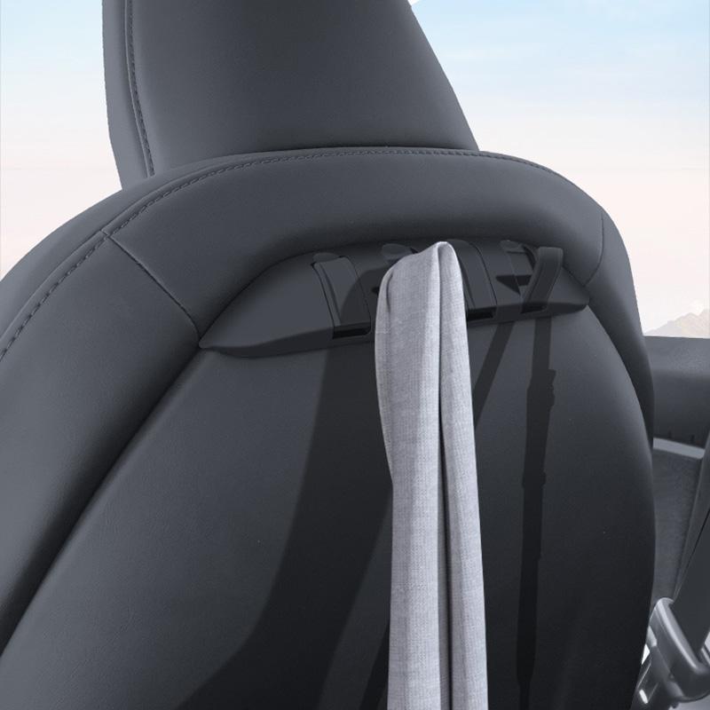 Car Rear Seat Back Hooks for Tesla Model 3/Y Car Seat Back Hanger Headrest Organizer Hooks for Backpack Car Accessories