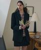 Drawfit Women Wool Cotton Double Welt Single Blazer [Ash Cream]