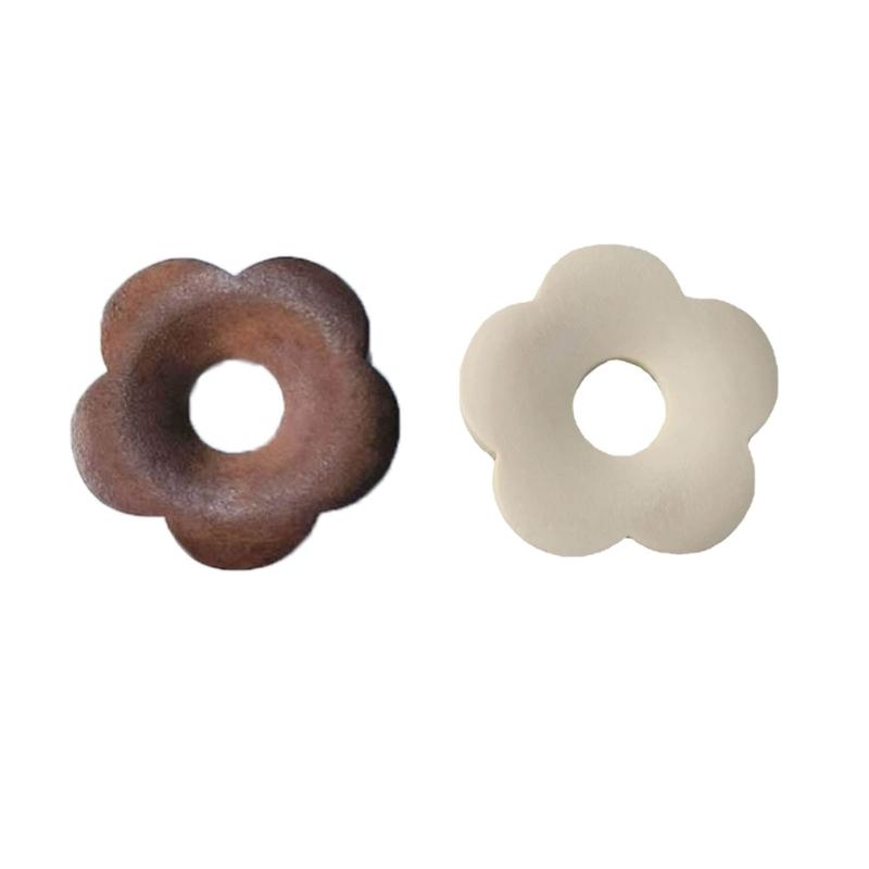 10 Pcs Wooden Flower-Shaped Spacer Beads Blanks Flower Earring Findings Charm for DIY Necklace Earrings Jewelry Making