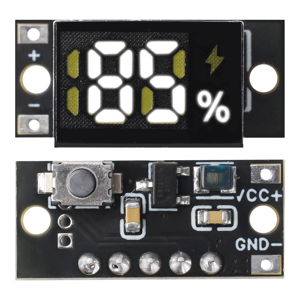 

1.2V-3.1V Battery LED Percentage Indicator Real-Time Power Display Supports A/AA/AAA Dry Battery for Small Portable Electronics