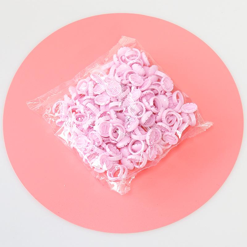 

Eyelash Glue & Pigment Ring Holder - 100 Pcs Quick-Blooming Cups for Grafting & Microblading