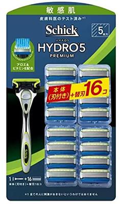 Hydro 5 Premium for Sensitive Skin Main Unit Replacement Blade 16P 2 Assorted 5-blade +