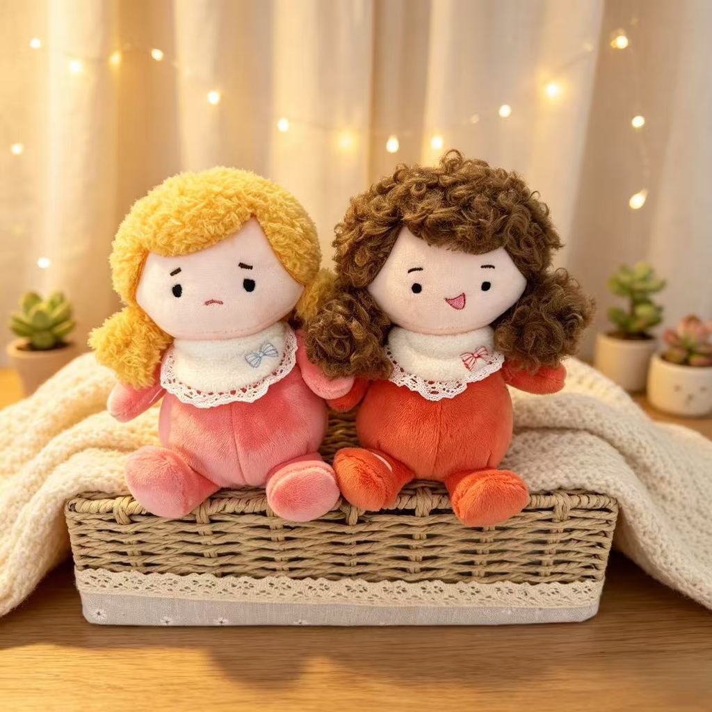 Plush Rainbow Girl Doll With Curly Hair Soft Toy For Kids Birthday Gift