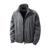 Men's Solid Color Stand Collar Waterproof Windbreaker Jacket American Style Outdoor Sports Climbing Streetwear Coat