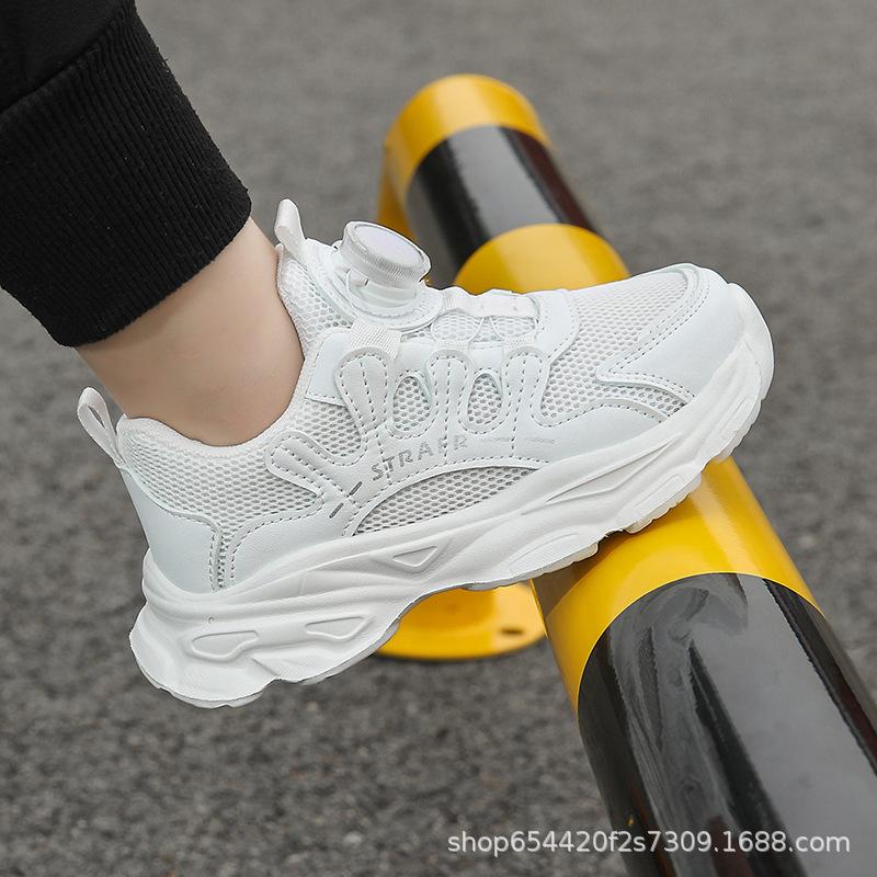 Cheap campus summer screw-on kids dad shoes mesh breathable big kids running shoes casual sneakers 28