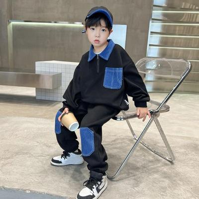Jungen Frühling/Herbst Stilvolles Set für ältere Kinder Zweiteiliges Set: Sweatshirt + Hose