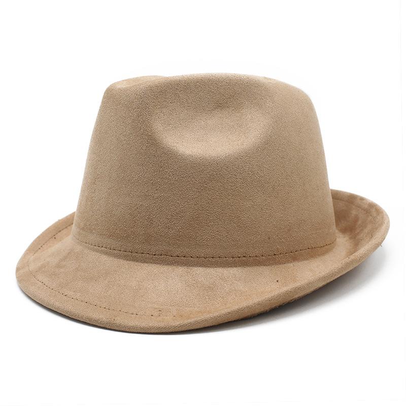 Top Hat Suede Vintage Men'S And Women'S British Hat Back Edge Jazz Hat Wool Top Hat Cowboy Hat