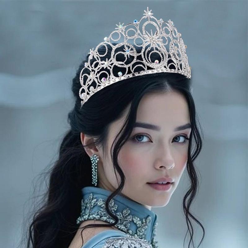 Blingbling Hair Hoop Girl Birthday Party Elegant Pageant Water Drop Crystal Girl King Costume Headwear