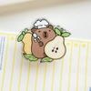 Lovely Cartoon Style Capybara Paper Clip Office Stationery Learning Supplies Note Holder Mini Pp Clip