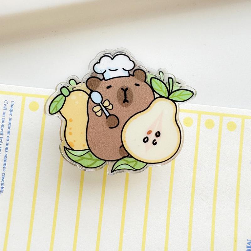 Lovely Cartoon Style Capybara Paper Clip Office Stationery Learning Supplies Note Holder Mini Pp Clip
