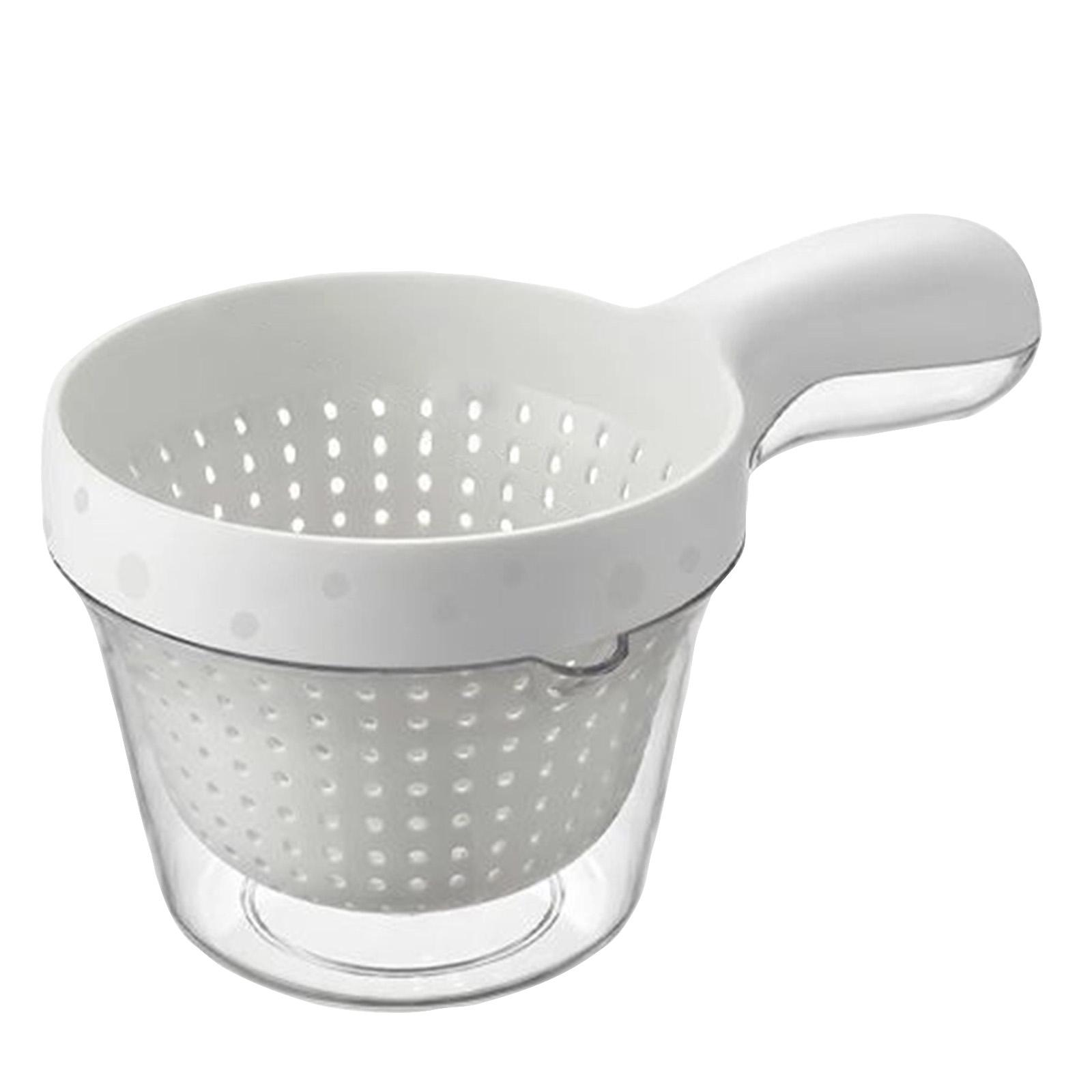 

Double Layer Strainer Basket 1pc Sink Food Residue Separator with Handle Kitchen Colander for Efficient Draining and Food Separation one size белый