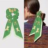 Girl Hair Silk Scarf Lady Elastic Scrunchies Ties Band Accessories Luxury Design Horse Print Ponytail Hairstyle Hairbands Ribbon