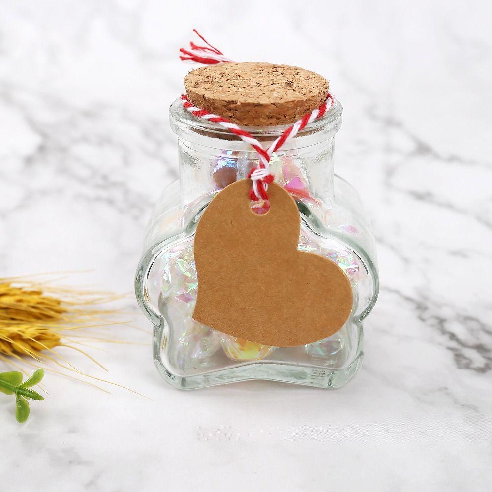 100pcs Hanging Heart Shaped Paper Tags DIY Love Heart Shape Paper Card  Birthday Party