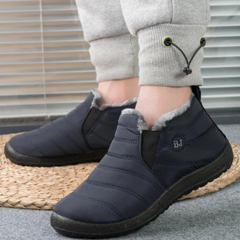 Winter Men Boots Waterproof Snow Boots Warm Fur Casual Men Shoes Antislip Ankel Boots Plush Cotton Shoes platform boots