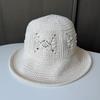 Woven Hollow Breathable Bucket Hat Summer New Sunscreen Sunshade Basin Hat Women Travel Versatile Bucket Hat