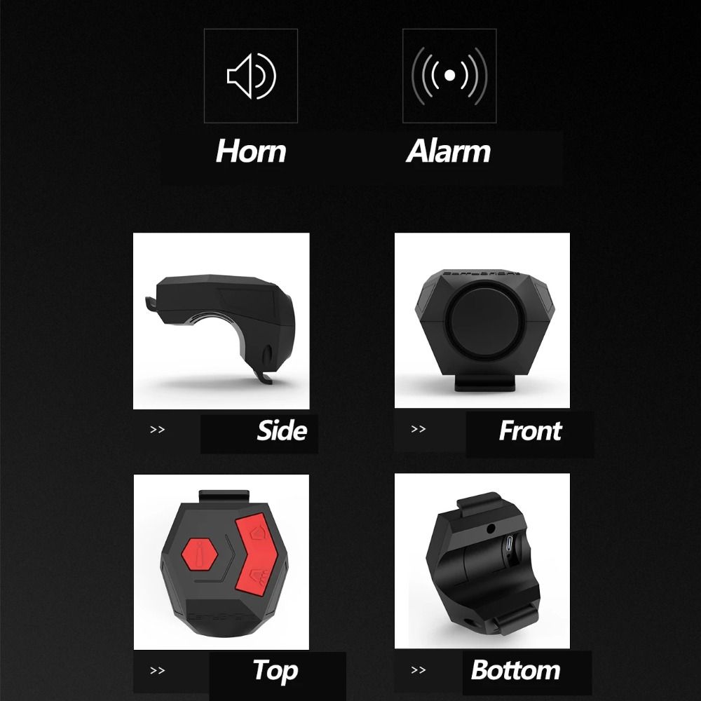 120db Super Loud Motorcycle Handlebar Horn Waterproof Anti-theft Alarm  Bike Accessories