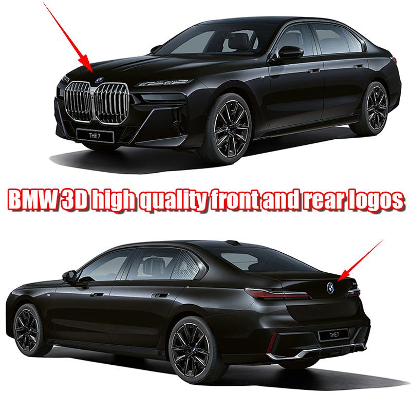 For BMW E46 82mm Hood F10 74mm Trunk Emblem 7Pcs Full Black Carbon Fiber Badge Set E90 68mm Wheel F30 Steering G20 X5 M4 Auto