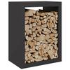 VidaXL Firewood Rack Black 60x40x80 Cm Steel, Log Store, Fireplace Log Holder, Log Support, 850996