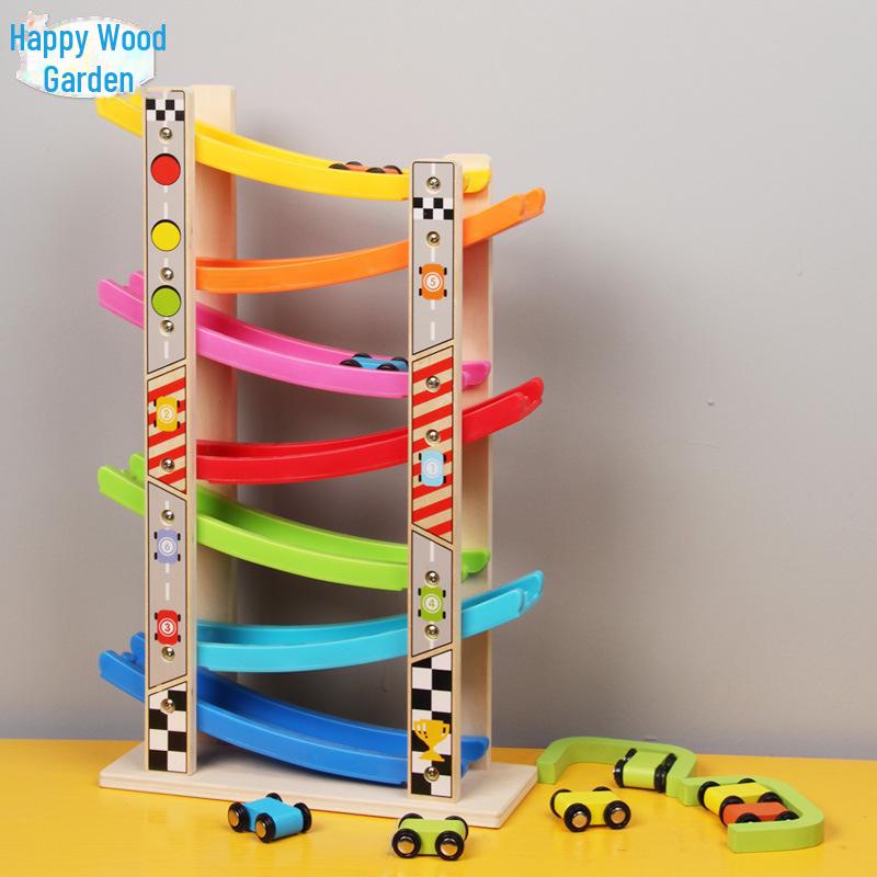 Seven-Layer Wooden Rainbow Stacking Tower - Early Education Toy for Infants