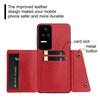 PU Leather Wallet Phone Case for Xiaomi POCO F4 Multiple Card Slots Dual Metal Button Closure Shockproof Full‑Body Protective Cover