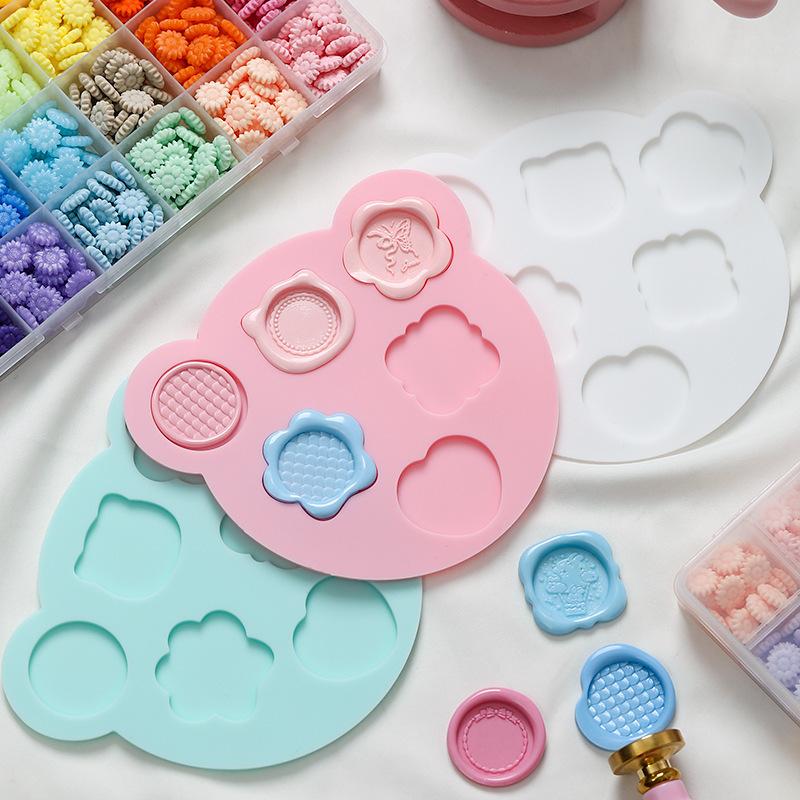 Wax Seal Stamp Silicone Mold Pad For 25Mm Stamp Sealing Wax Fix Shapes Mats Sealing Fixer Scrapbook Envelope Diy Making Tool