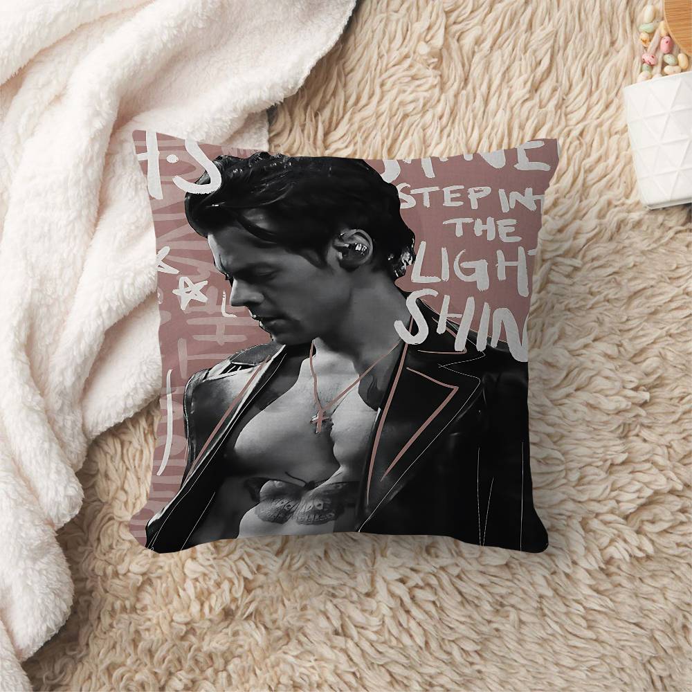 Singer H-Harrys S-Styles Personalized Picture Text Home Decorative Pillows Household Gifts 45x45cm