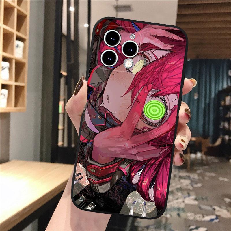 Phone Case For iphone 17 Pro Max 17 Pro Air 16 15 14 13 Pro Max 15 16 Pro 15Plus Anime Girl Art Horror Eyes