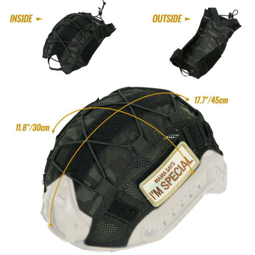 OneTigris MC Helmet Cover for Fast PJ Helmets, Multicam Camo, Airsoft Helmet Protection (For Ballistic FAST Helmets in Size L & FAST PJ Helmets in Siz