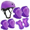 Kids Skateboard Scooter Safety Gear Set 7-Piece Protective Equipment With Helmet Children