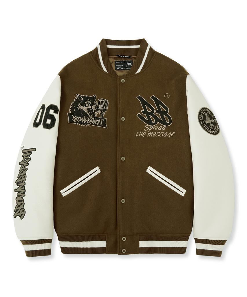Brownbreath Bb Varsity Jacket - Brown