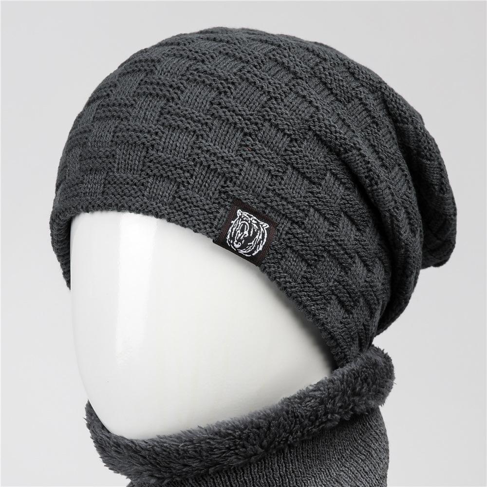 Hat Winter Cold-Proof Thickened Wool Hat Men'S And Women'S Warm Plush Versatile Pullover Hat Knitted Hat