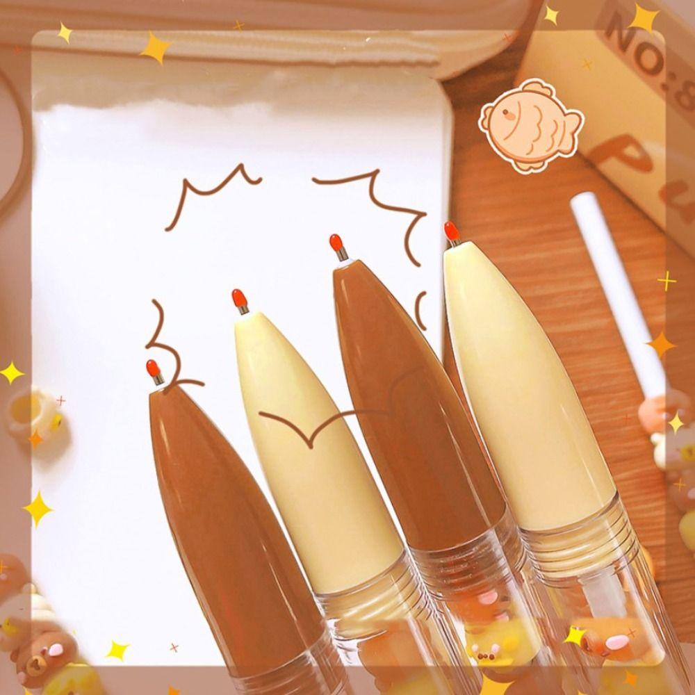 Kawaii Capybara Gel Pen Writing 0.5mm Gel Pen Creative Cute Beads Pen  Office Supply