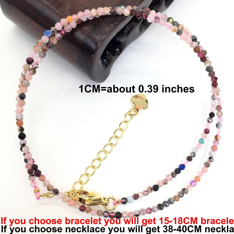 Cutting Flash Beads Gemstones for Men and Women Necklace Bracelet Crystal Quartz agate Choker Jewelry Party Gift Fashion 2-3mm