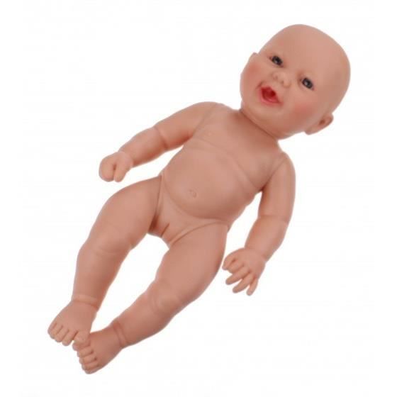 Panenka miminko - Berjuan - Novorozenec - 30 cm - Vinyl - Barva nude