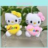Cute Kt Cat Plush Pendant Keychain Heart Cat Plush Toy Soft Material