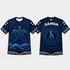 Neues Samoa Vintage Trikot Sport Schnelltrocknendes Fußball T-Shirt Polynesische Stammes-Tattoos Samoanische Meeresschildkröte & Segelboot Grafik Tops