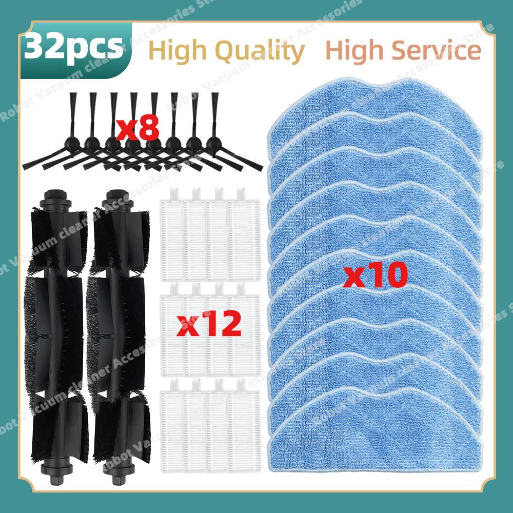 Compatible For Rowenta X-Plorer S135 S135+ / S140 S140+ / RR91C5WH RR91D5WH RR9177WH RR9197WH Parts  Main Side Brush Filter Mop