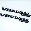 FUP1  Car Fender Side Emblem V8 Biturbo 4matic Logo For  C63S W205 E63S W213 S63 W222 GLC63S X253 GLE63S W167 AMG Accessories