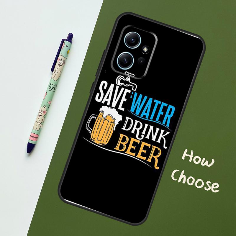 Alcohol Beers Drink Beer Case For Xiaomi Redmi Note 14 9 10 11 12 13 Pro 12S Cover For Redmi 15 13C 12C 10C 14C 15C