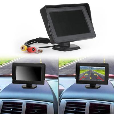 4,3palcový monitor do auta TFT LCD 480X365 Displej Obrazovka zpětného pohledu 12V/24V Pro couvací kameru vozidla CCTV Domácí bezpečnostní dohled