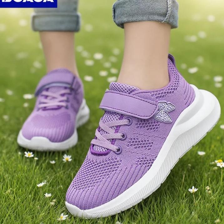 Scarpe Casual Carine da Ragazza Sneakers da Corsa Leggere in Rete Calzature Piatte Comode per Camminare Bambini Studenti Antiscivolo