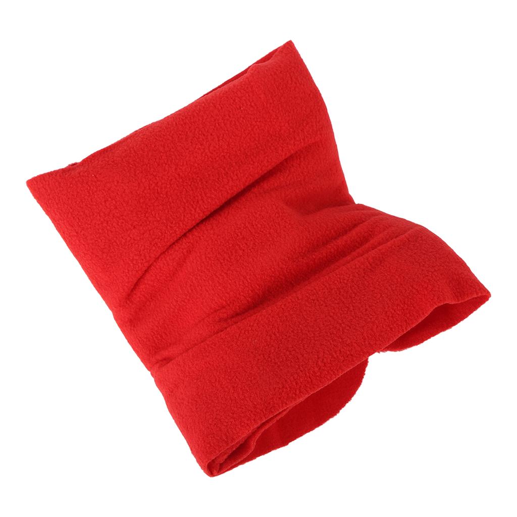 Travel Pillow Portable Super Soft Neck Support Travel Pillow Office Nap Pillow for Airplane Car Red