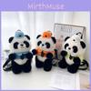 Plush Police Panda Backpack With Cartoon Pattern Adjustable Shoulder Bag Straps